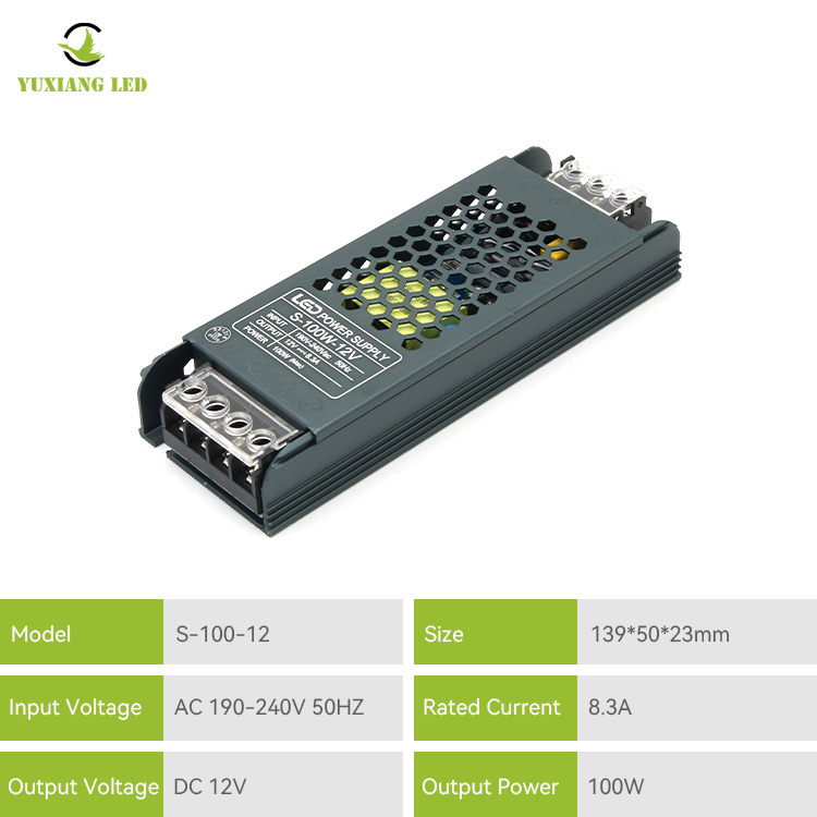 12v 100w Naka-istilong Led Linear Lighting Power Supply