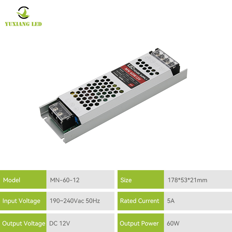 12v 60w Ultra Manipis na Led Power Supply