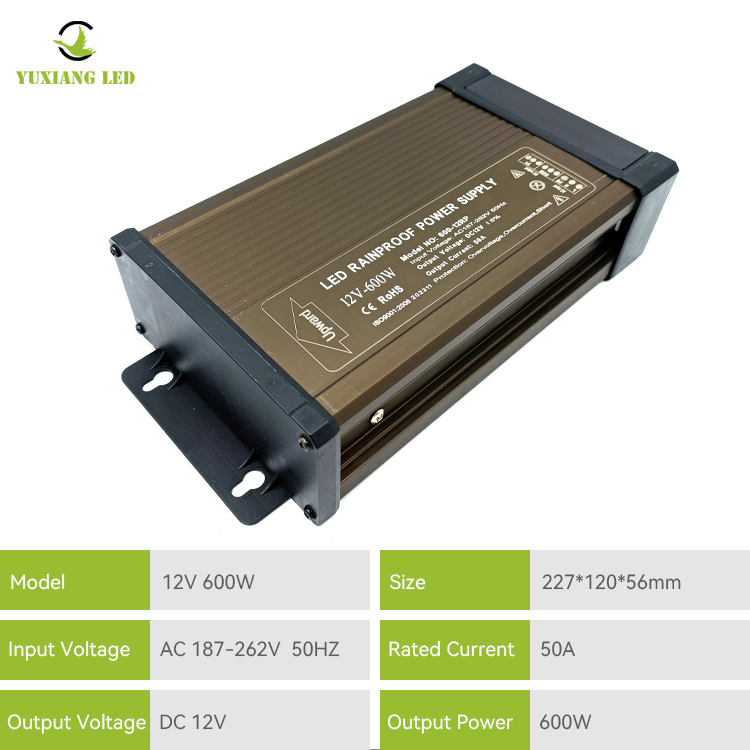 12v600w Rainproof Led Power Supply