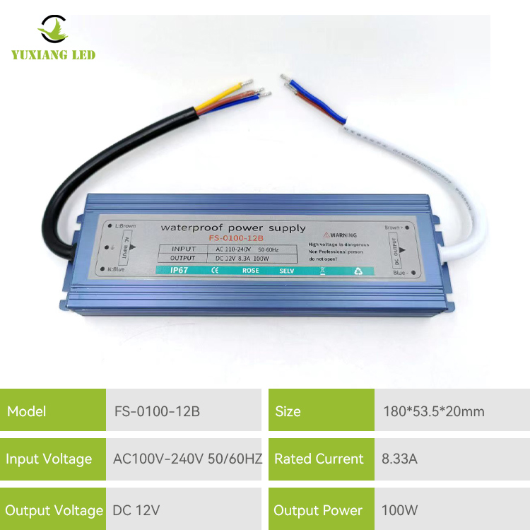 IP67 12v 100w B series na Waterproof Led Power Supply