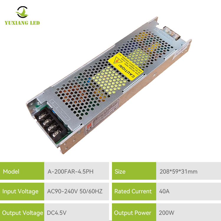 ultra-manipis na LED display power supply A-200FAR-4.5PH